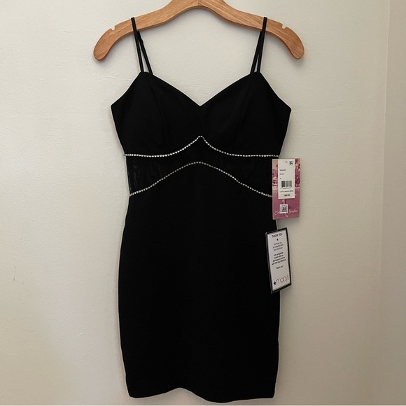 NWT Black Mini Dress - Picture 2 of 9